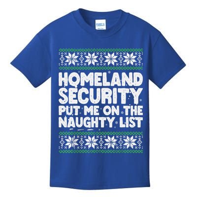 Homeland Security Naughty List Christmas Great Gift Kids T-Shirt