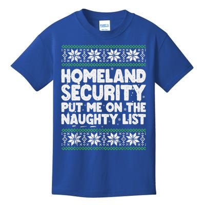 Homeland Security Naughty List Christmas Great Gift Kids T-Shirt