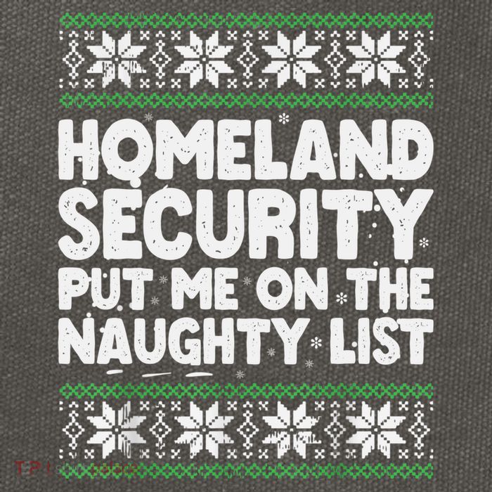 Homeland Security Naughty List Christmas Great Gift Cotton Canvas Backpack