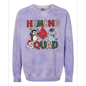 Hemonc Squad Nurse Christmas Hematology Oncology Hem Onc Colorblast Crewneck Sweatshirt