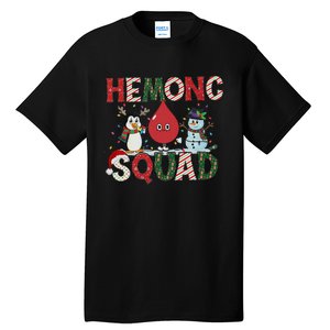 Hemonc Squad Nurse Christmas Hematology Oncology Hem Onc Tall T-Shirt