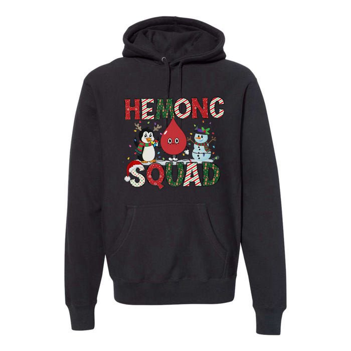 Hemonc Squad Nurse Christmas Hematology Oncology Hem Onc Premium Hoodie