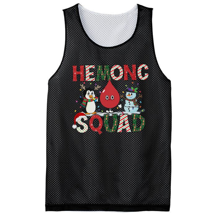 Hemonc Squad Nurse Christmas Hematology Oncology Hem Onc Mesh Reversible Basketball Jersey Tank