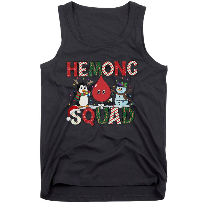 Hemonc Squad Nurse Christmas Hematology Oncology Hem Onc Tank Top