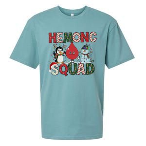 Hemonc Squad Nurse Christmas Hematology Oncology Hem Onc Sueded Cloud Jersey T-Shirt