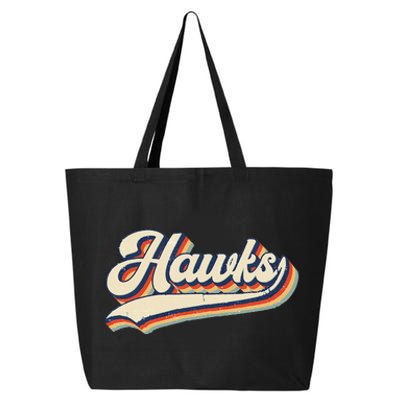 Hawks Sports Name Vintage Retro 25L Jumbo Tote