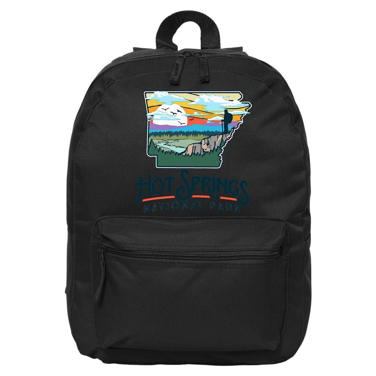 Hot Springs National Park Arkansas Nature Illustration  16 in Basic Backpack