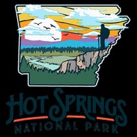 Hot Springs National Park Arkansas Nature Illustration  16 in Basic Backpack
