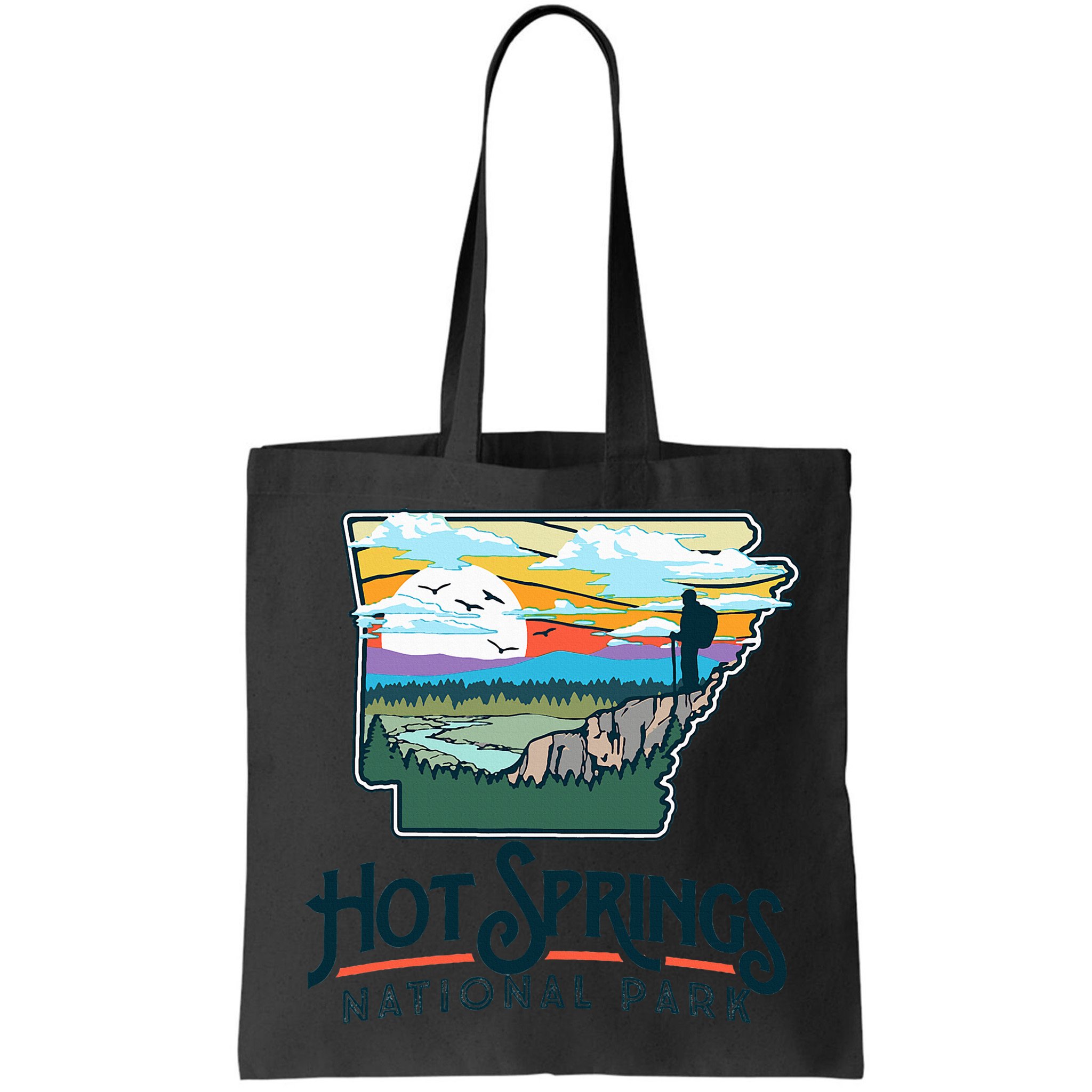 Hot Springs National Park Arkansas Nature Illustration  Bag