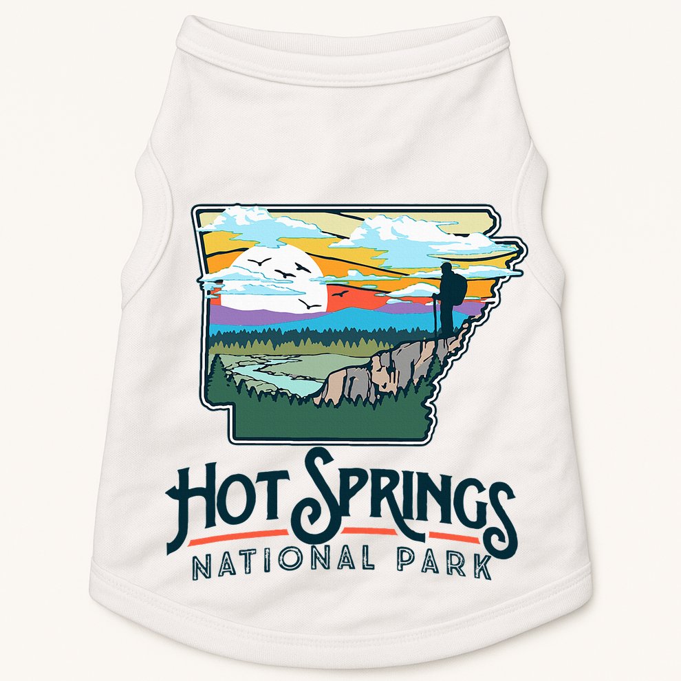 Hot Springs National Park Arkansas Nature Illustration  Doggie Tank