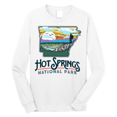 Hot Springs National Park Arkansas Nature Illustration  Long Sleeve Shirt