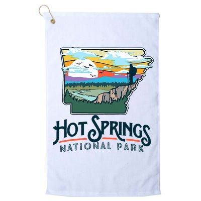 Hot Springs National Park Arkansas Nature Illustration  Golf Towel