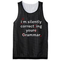 High School Nerd Math I Am Silently Correcting Your Grammar Mesh Reversible Basketball Jersey Tank