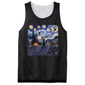 Halloween Starry Night Comma La Black Cat Kamala Harris Moon Mesh Reversible Basketball Jersey Tank