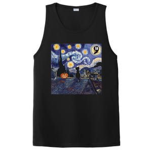 Halloween Starry Night Comma La Black Cat Kamala Harris Moon PosiCharge Competitor Tank