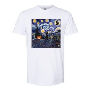 Halloween Starry Night Comma La Black Cat Kamala Harris Moon Softstyle CVC T-Shirt