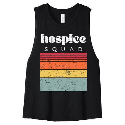 Hospice Squad Nurse Team Terminal Care Funny Women's Racerback Cropped Tank