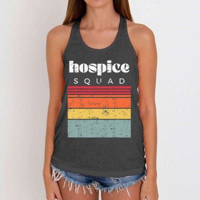 Hospice Squad Nurse Team Terminal Care Funny Women's Knotted Racerback Tank