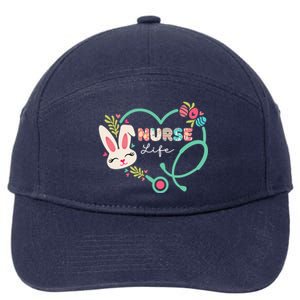 Heart Stethoscope Nurse Easter Nurse Life Funny Easter Day Great Gift 7-Panel Snapback Hat