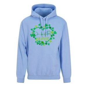 Heart Shamrock Nurse St Patricks Day Nursing Gift Unisex Surf Hoodie