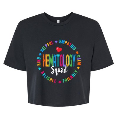 Hematology Squad Nurse Appreciation Week Team Bella+Canvas Jersey Crop Tee