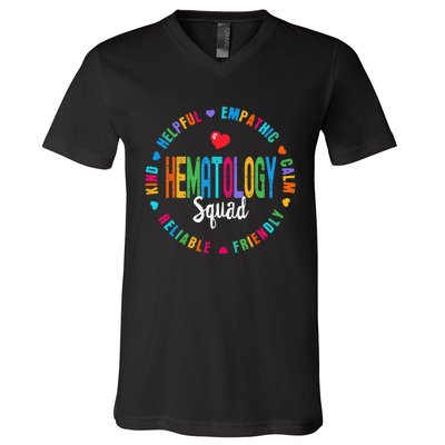 Hematology Squad Nurse Appreciation Week Team V-Neck T-Shirt