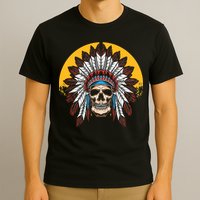 Headdress Skull Native American Heritage Native American T-Shirt
