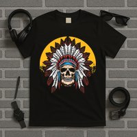 Headdress Skull Native American Heritage Native American T-Shirt