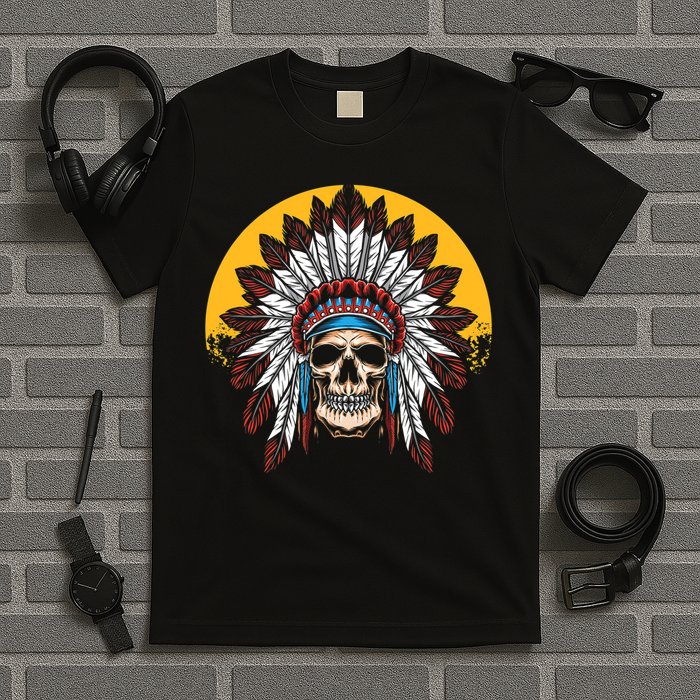 Headdress Skull Native American Heritage Native American T-Shirt