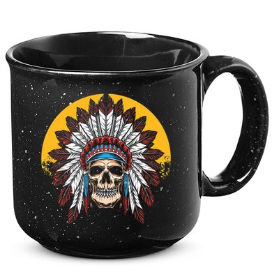 Headdress Skull Native American Heritage Native American 15oz Campfire Ceramic Mug