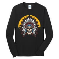 Headdress Skull Native American Heritage Native American Tall Long Sleeve T-Shirt