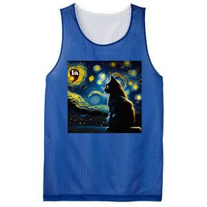 Halloween Starry Night Black Cat Comma La Kamala Harris Mesh Reversible Basketball Jersey Tank