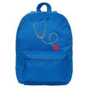 Heart Stethoscope Nurse Gift 16 in Basic Backpack