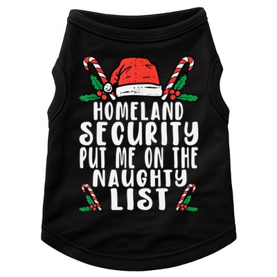 Homeland Security Naughty List Christmas Cute Gift Doggie Tank