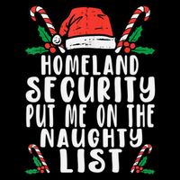 Homeland Security Naughty List Christmas Cute Gift Flat Bill Trucker Hat