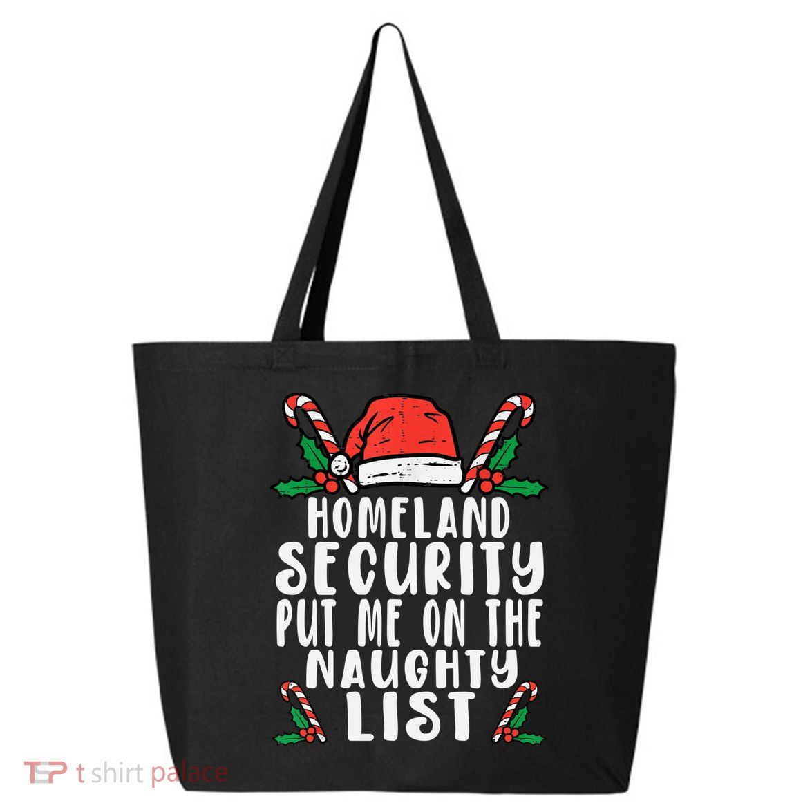 Homeland Security Naughty List Christmas Cute Gift 25L Jumbo Tote