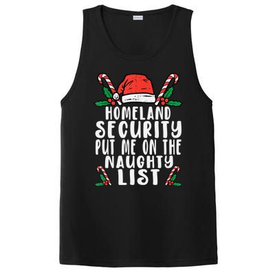 Homeland Security Naughty List Christmas Cute Gift PosiCharge Competitor Tank