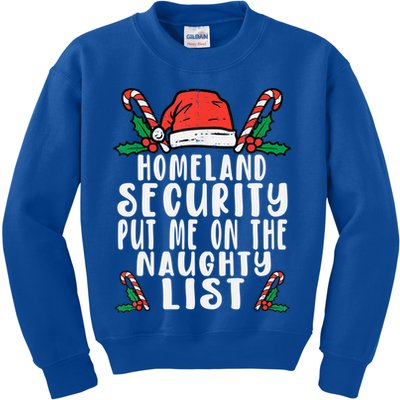 Homeland Security Naughty List Christmas Cute Gift Kids Sweatshirt