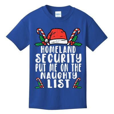 Homeland Security Naughty List Christmas Cute Gift Kids T-Shirt