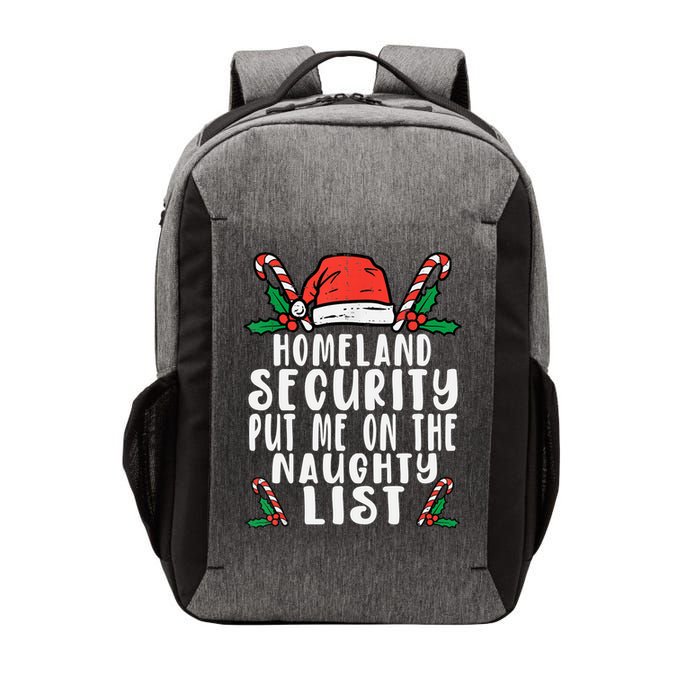 Homeland Security Naughty List Christmas Cute Gift Vector Backpack