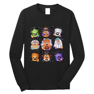 Halloween Spooky Nugget Cute Scary Movie Characters Night Long Sleeve Shirt