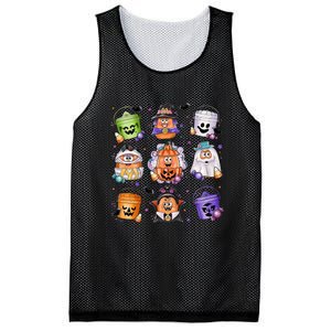 Halloween Spooky Nugget Cute Scary Movie Characters Night Mesh Reversible Basketball Jersey Tank