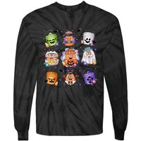 Halloween Spooky Nugget Cute Scary Movie Characters Night Tie-Dye Long Sleeve Shirt