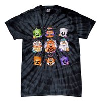 Halloween Spooky Nugget Cute Scary Movie Characters Night Tie-Dye T-Shirt