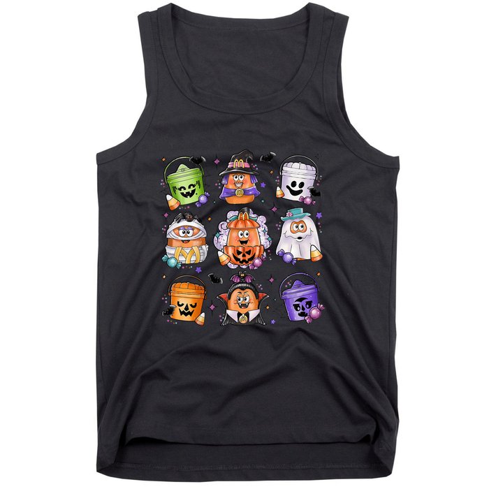 Halloween Spooky Nugget Cute Scary Movie Characters Night Tank Top