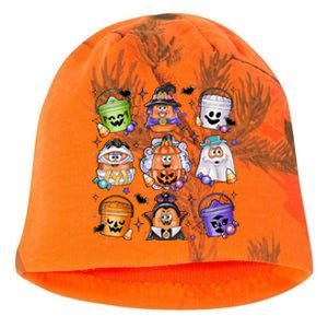 Halloween Spooky Nugget Cute Scary Movie Characters Night Kati - Camo Knit Beanie