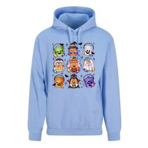 Halloween Spooky Nugget Cute Scary Movie Characters Night Unisex Surf Hoodie