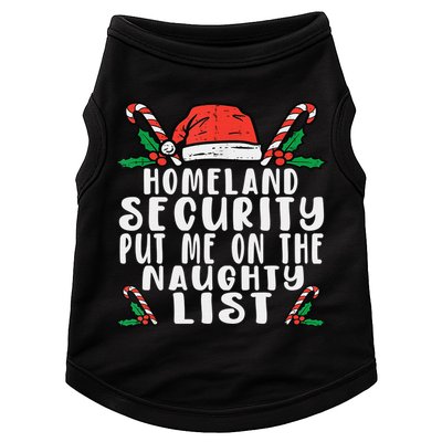 Homeland Security Naughty List Christmas Doggie Tank
