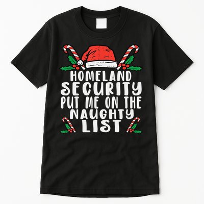 Homeland Security Naughty List Christmas Tall T-Shirt