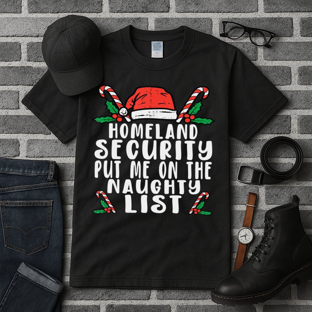 Homeland Security Naughty List Christmas Tall T-Shirt